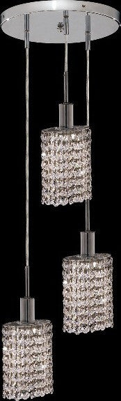 ZC121-1283D-R-E-CL/EC By Regency Lighting Mini Collection 3 Lights Pendant Chrome Finish