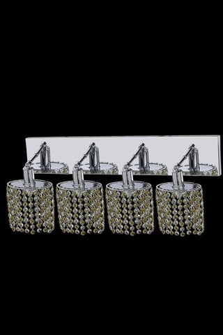 C121-1384W-O-E-BO/RC By Elegant Lighting Mini Collection 4 Light Wall Sconces Chrome Finish