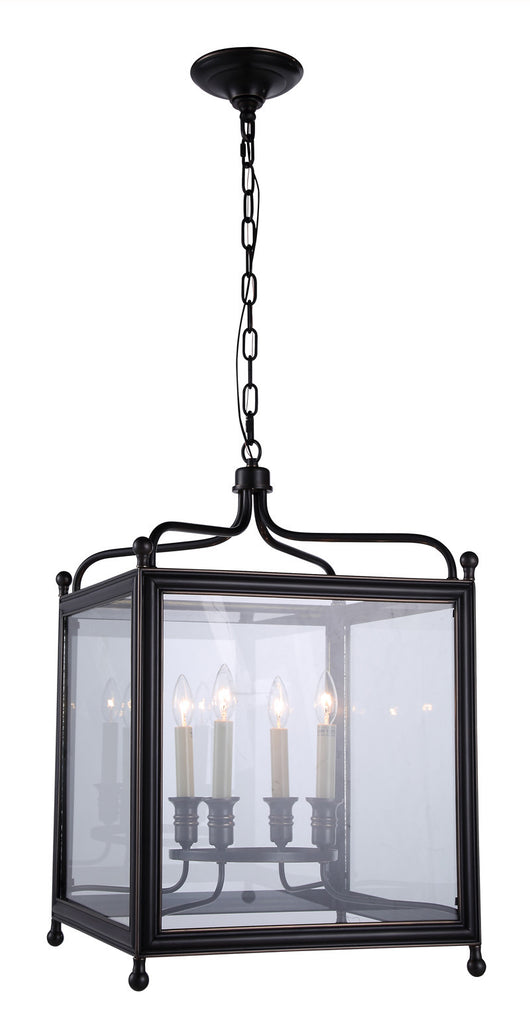 C121-1414D18BZ By Elegant Lighting - Oxford Collection Bronze Finish 4 Lights Pendant lamp