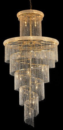 ZC121-V1800SR48G By Regency Lighting-Spiral Collection Gold Finish 41 Lights Chandelier