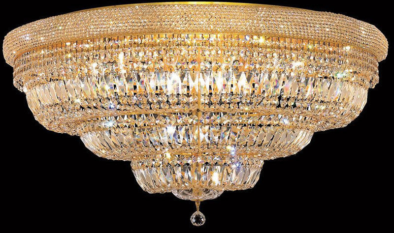 ZC121-1803F42G/EC By Regency Lighting - Primo Collection Gold Finish 30 Lights Flush Mount