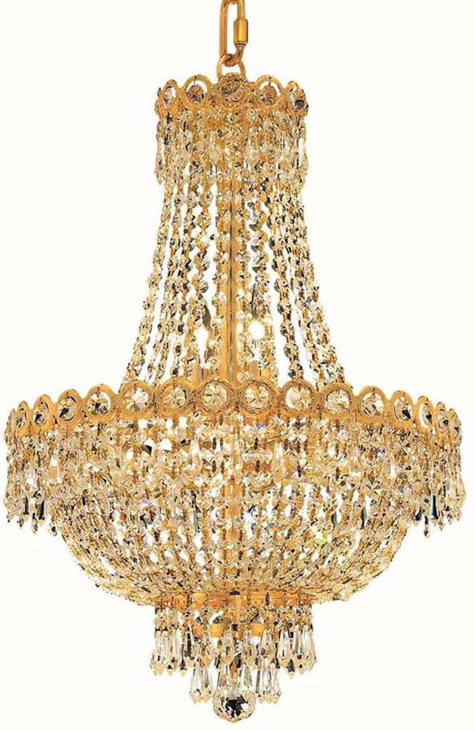 ZC121-V1900D16G/EC By Elegant Lighting - Century Collection Gold Finish 8 Lights Dining Room