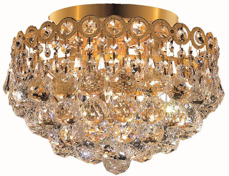 ZC121-1901F12G/EC By Regency Lighting - Century Collection Gold Finish 4 Lights Flush Mount