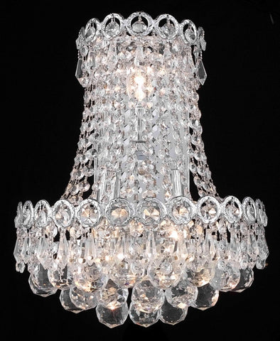 ZC121-V1901W12SC/RC By Elegant Lighting Century Collection 3 Light Chandeliers Chrome Finish