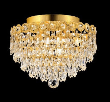 ZC121-V1902F12G By Regency Lighting-Century Collection Gold Finish 4 Lights Flush