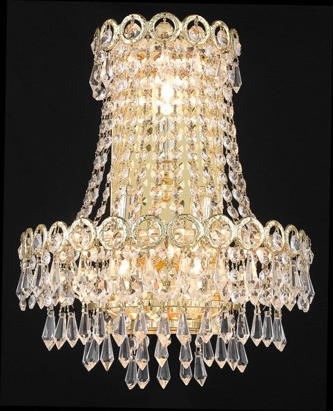 ZC121-V1902W12SG/EC By Elegant Lighting Century Collection 3 Light Chandeliers Gold Finish