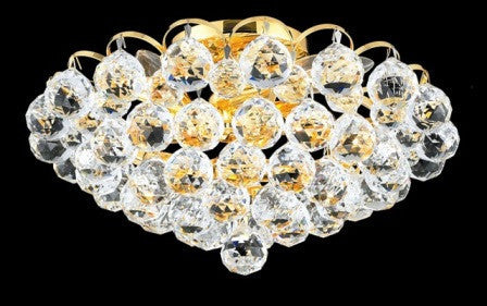 C121-2001F14G By Regency Lighting-Godiva Collection Gold Finish 4 Lights Flush