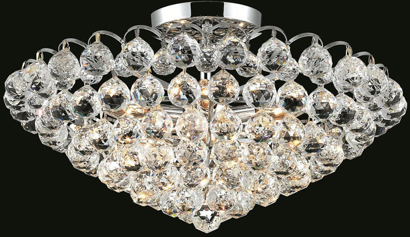 ZC121-2001F21C/EC By Regency Lighting - Godiva Collection Chrome Finish 9 Lights Flush Mount