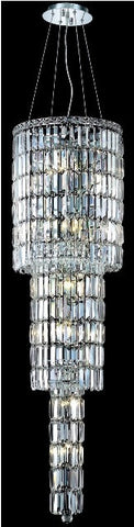 C121-2030G54C/RC By Elegant Lighting Maxim Collection 12 Light Chandeliers Chrome Finish