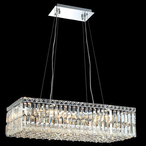 ZC121-V2034D28C By REGENCY - Maxim Collection Polished Chrome Finish Chandelier