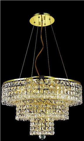 ZC121-2037D20G/EC By Regency Lighting Maxim Collection 9 Light Chandeliers Gold Finish