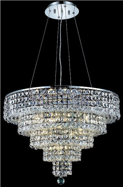 ZC121-2037D26C/EC By Regency Lighting Maxim Collection 14 Light Chandeliers Chrome Finish