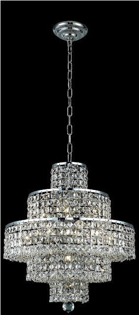 ZC121-2039D20C/EC By Regency Lighting Maxim Collection 13 Light Chandeliers Chrome Finish