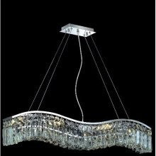 C121-2040D30C-GT/RC By Elegant Lighting Contour Collection 6 Lights Pendant Chrome Finish