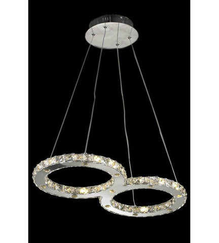 C121-2062D26C/RC By Elegant Lighting Atom Collection 24 Light Dining Room Chrome Finish