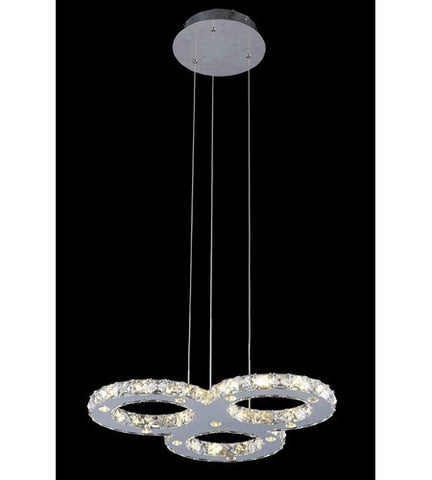 C121-2063D22C/RC By Elegant Lighting Atom Collection 20 Light Dining Room Chrome Finish