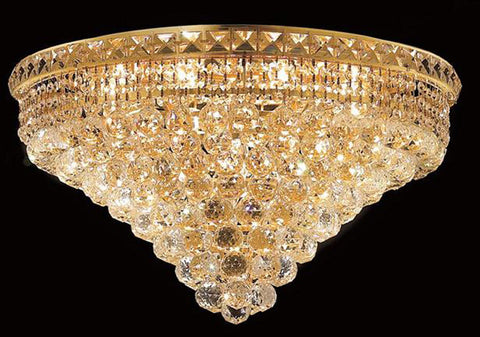 ZC121-2527F24G/EC By Regency Lighting - Tranquil Collection Gold Finish 12 Lights Flush Mount