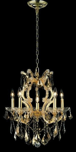 C121-2800D20G-GT By Regency Lighting-Maria Theresa Collection Gold Finish 6 Lights Chandelier