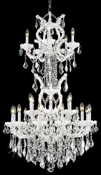 ZC121-2800D30SWH/EC By Regency Lighting Maria Theresa Collection 25 Light Chandeliers White Finish