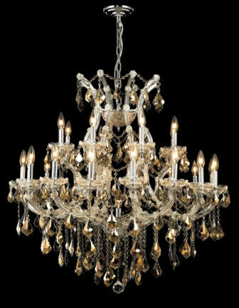 C121-2800D36C-GT By Regency Lighting-Maria Theresa Collection Chrome Finish 24 Lights Chandelier