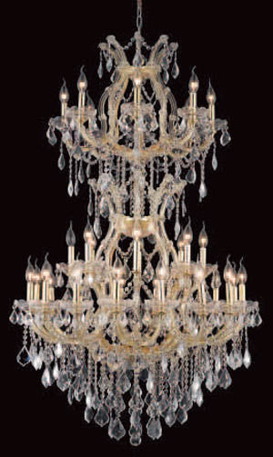 C121-2800D36SG/RC By Elegant Lighting Maria Theresa Collection 34 Light Chandeliers Gold Finish