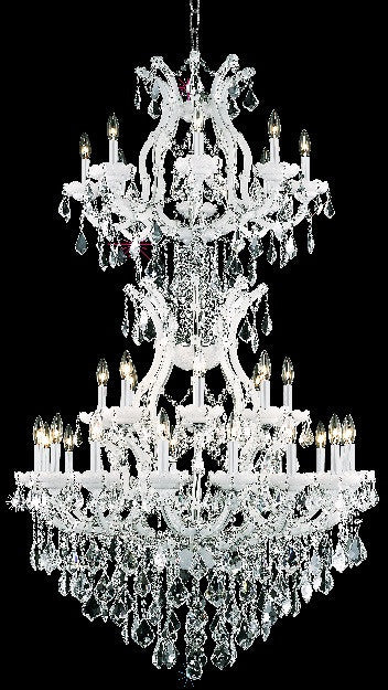 ZC121-2800D36SWH/EC By Regency Lighting Maria Theresa Collection 34 Light Chandeliers White Finish