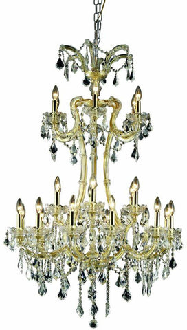 C121-2800G32G/EC By Elegant Lighting - Maria Theresa Collection Gold Finish 24 Lights Foyer/Hallway