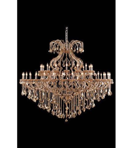 C121-2800G72GT-GT/RC By Elegant Lighting Maria Theresa Collection 49 Light Foyer/Hallway Golden Teak Finish