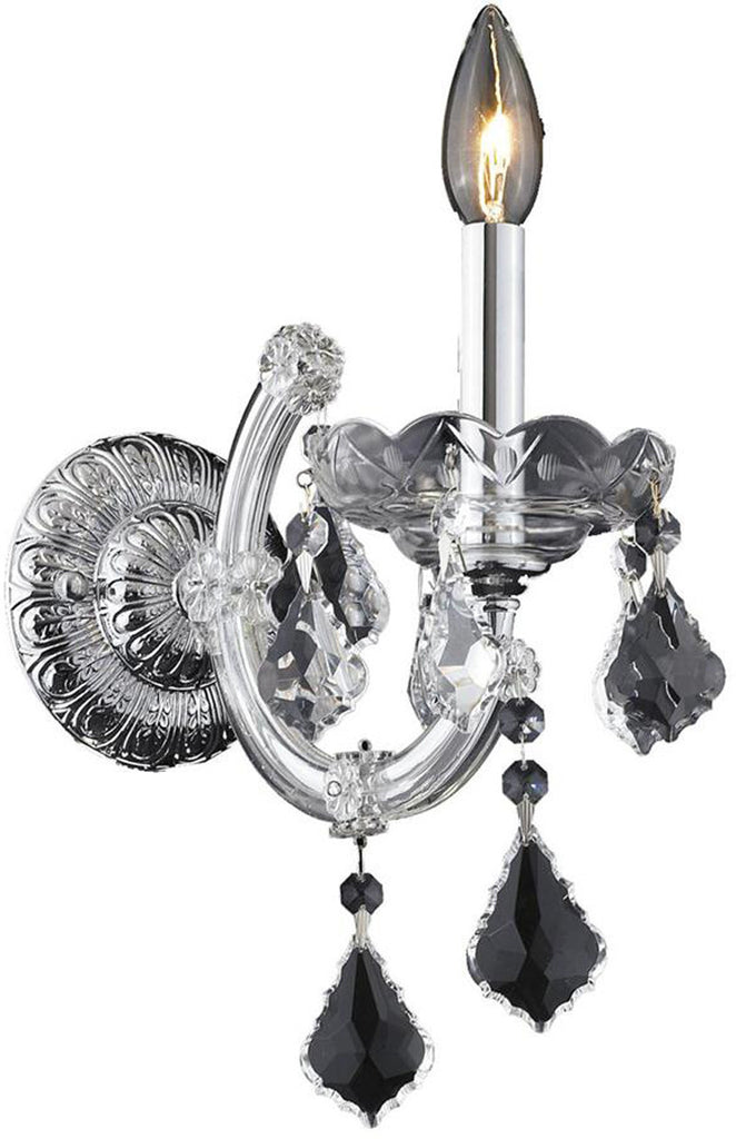 ZC121-2800W1C/EC By Regency Lighting - Maria Theresa Collection Chrome Finish 1 Light Wall Sconce