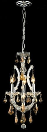 C121-2801D12C-GT By Regency Lighting-Maria Theresa Collection Chrome Finish 4 Lights Chandelier