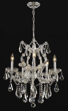 C121-2801D20C By Regency Lighting-Maria Theresa Collection Chrome Finish 6 Lights Chandelier