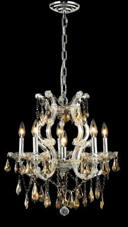 C121-2801D20C-GT By Regency Lighting-Maria Theresa Collection Chrome Finish 6 Lights Chandelier
