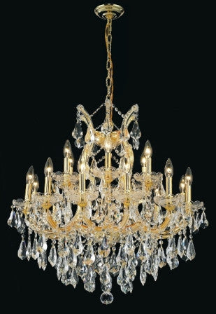C121-2801D30G By Regency Lighting-Maria Theresa Collection Gold Finish 19 Lights Chandelier