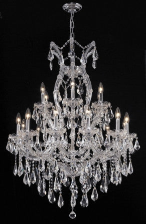 C121-2801D32C By Regency Lighting-Maria Theresa Collection Chrome Finish 19 Lights Chandelier