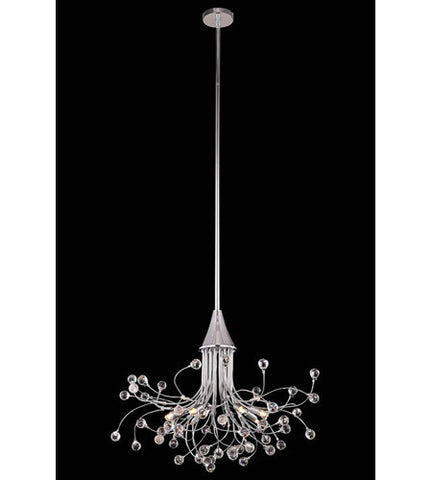 C121-3202D27C/RC By Elegant Lighting Optic Collection 8 Light Pendent lamp Chrome Finish