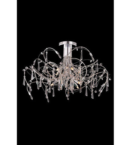 C121-3203F30C/RC By Elegant Lighting Galactic Collection 10 Light Ceiling lamp Chrome Finish