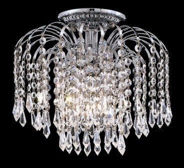 C121-6801F16C By Regency Lighting-Falls Collection Chrome Finish 4 Lights Chandelier