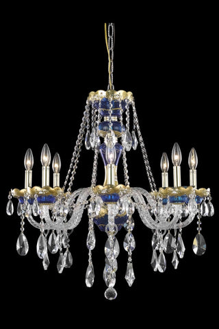 ZC121-7810D26BE/EC By Regency Lighting Alexandria Collection 8 Light Chandeliers Blue Finish