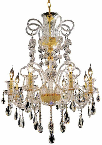 ZC121-7832D29G/EC By Regency Lighting - Elizabeth Collection Gold Finish 8 Lights Dining Room