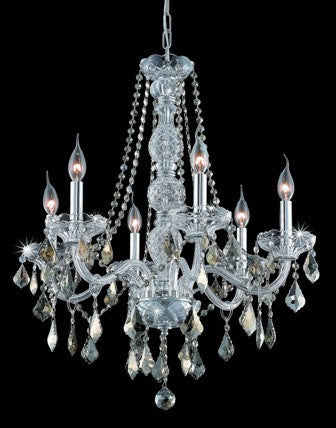 C121-7856D24C-GT By Regency Lighting-Verona Collection Chrome Finish 6 Lights Chandelier