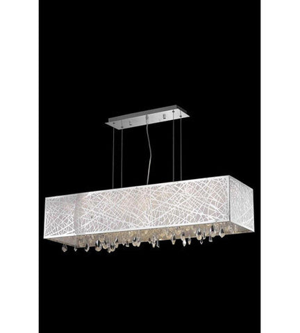 C121-7901D41C/RC By Elegant Lighting Mirage Collection 7 Light Dining Room Chrome Finish