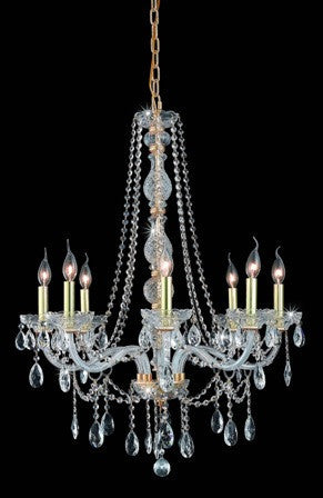 C121-7958D28G By Regency Lighting-Verona Collection Gold Finish 8 Lights Chandelier