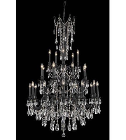 C121-8225G38DB/RC By Elegant Lighting Rosalia Collection 25 Light Foyer/Hallway Dark Bronze Finish