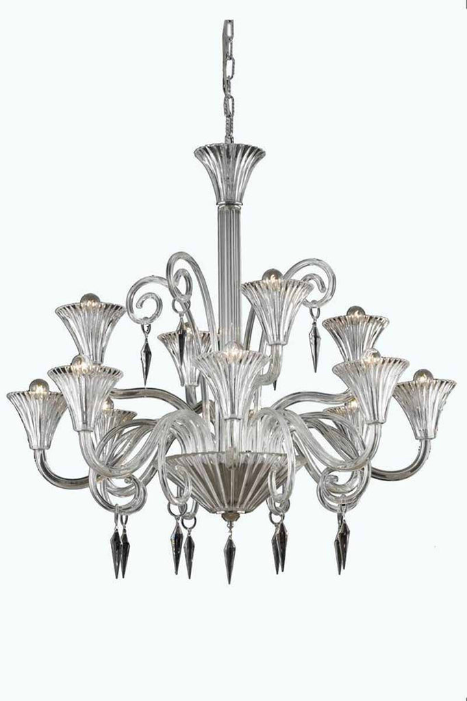 C121-8812D37CL/EC By Elegant Lighting - Symphony Collection 12 Lights Dining Room