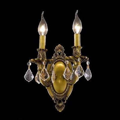 C121-9202W9FG By Regency Lighting-Rosalia Collection French Gold Finish 2 Lights Wall Sconce