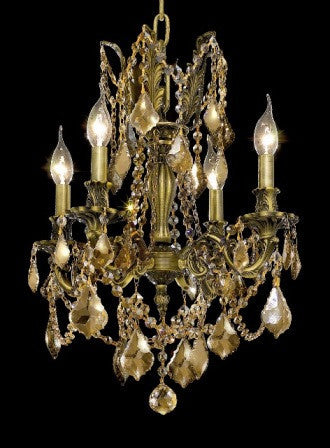 C121-9204D17AB-GT By Regency Lighting-Rosalia Collection Antique Bronze Finish 4 Lights Chandelier