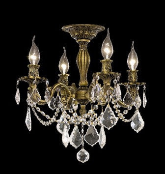 C121-9204F17AB By Regency Lighting-Rosalia Collection Antique Bronze Finish 4 Lights Chandelier