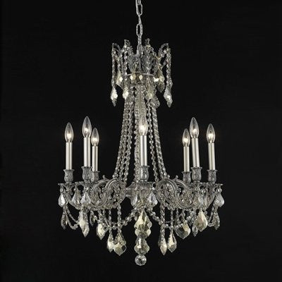 C121-9208D24DB-GT/RC By Elegant Lighting Rosalia Collection 8 Lights Chandelier Dark Bronze Finish