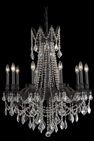 ZC121-9210D28DB/EC By Regency Lighting Rosalia Collection 10 Light Chandeliers Dark Bronze Finish