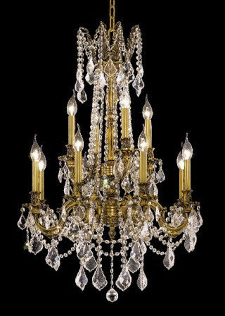 C121-9212D24FG By Regency Lighting-Rosalia Collection French Gold Finish 12 Lights Chandelier